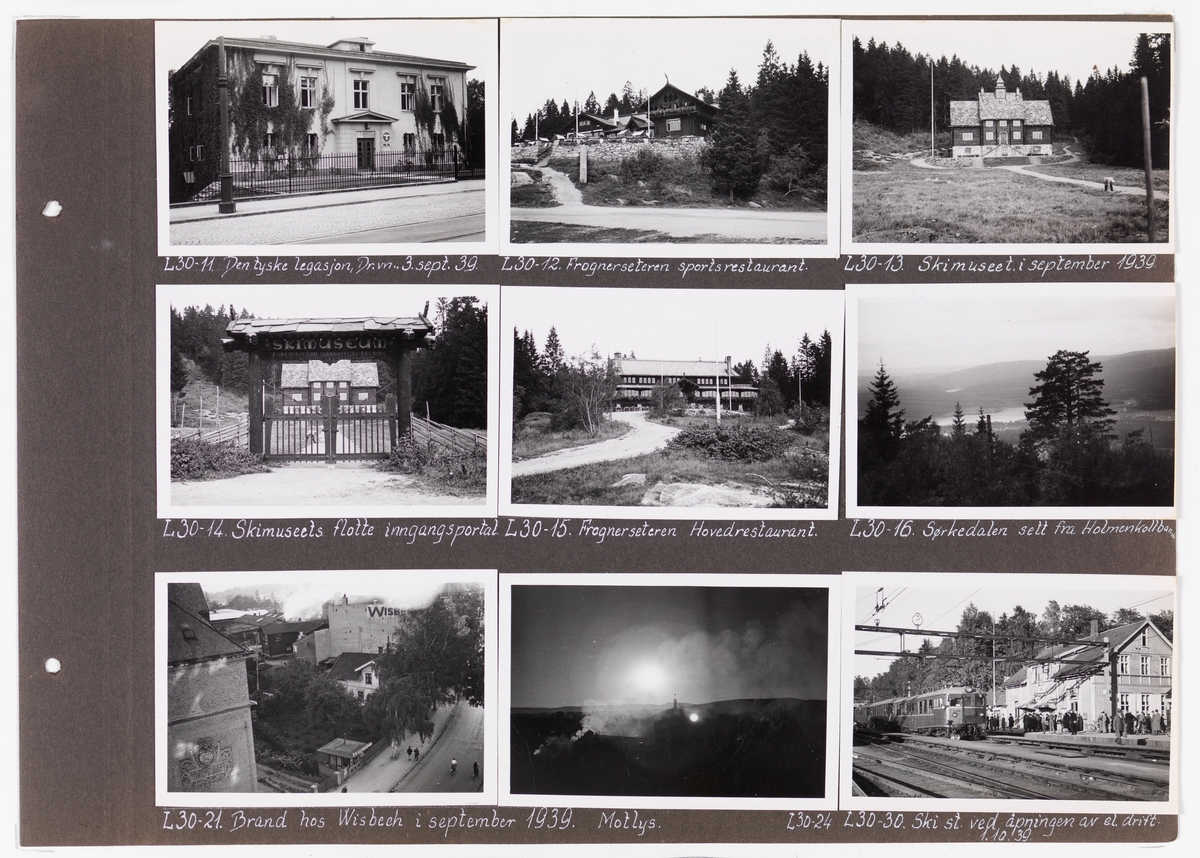 Adolf Bechs fotoalbum fra 1939-1940. Bech var kontorsjef ved transportkontoret i generaldirektoratet for Norges Statsbaner. 

Enkeltbilder fra albumet er publisert på reg.nr. UHB-105-0002 - UHB-105-0141.