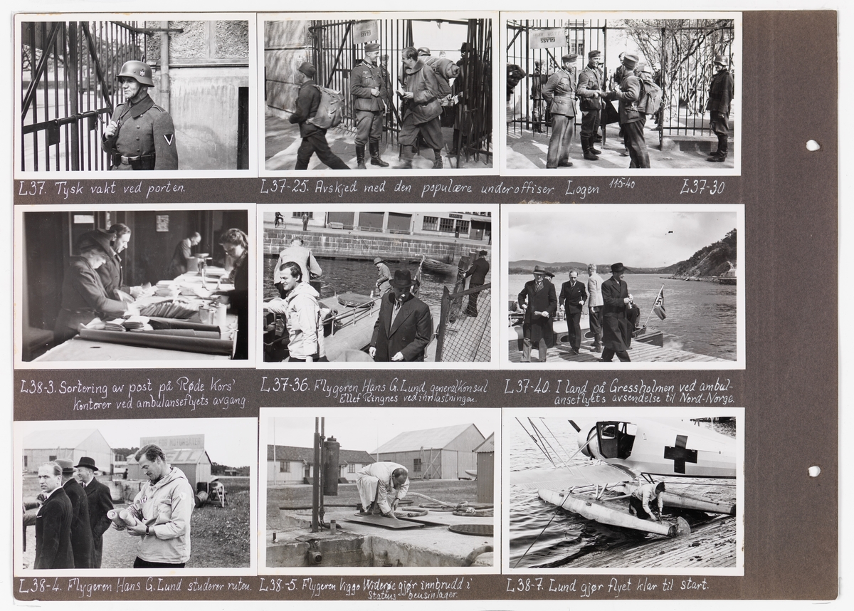 Adolf Bechs fotoalbum fra 1939-1940. Bech var kontorsjef ved transportkontoret i generaldirektoratet for Norges Statsbaner. 

Enkeltbilder fra albumet er publisert på reg.nr. UHB-105-0002 - UHB-105-0141.