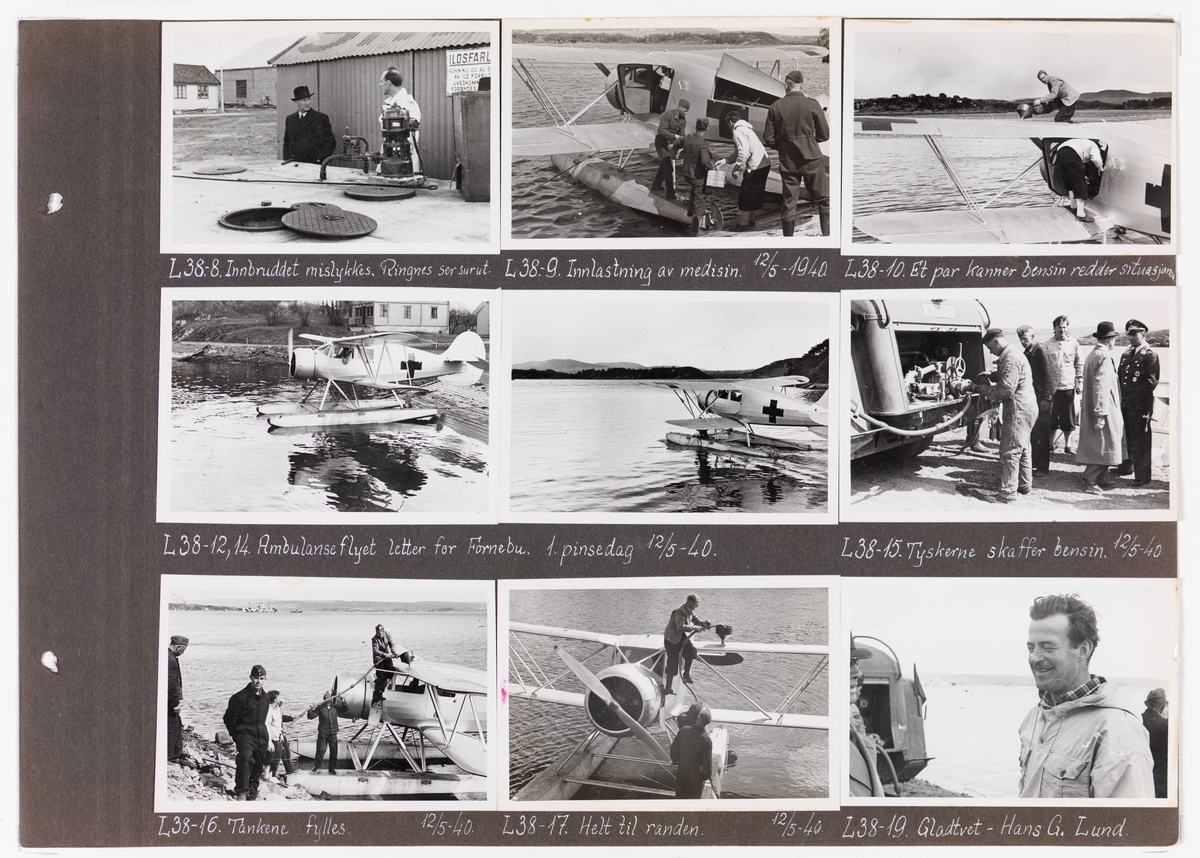 Adolf Bechs fotoalbum fra 1939-1940. Bech var kontorsjef ved transportkontoret i generaldirektoratet for Norges Statsbaner. 

Enkeltbilder fra albumet er publisert på reg.nr. UHB-105-0002 - UHB-105-0141.