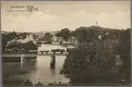 Järnvägsbron över Motala Ström på linjen mellan Fågelsta och Motala.