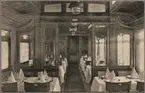 Matsalen i Statens Järnvägar Restaurangvagn, SJ ABo3.
