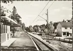 Stationen i Saltsjö-Järla efter Saltsjöbanan.