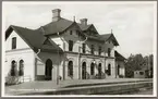 Järnvägsstationen i Hallstahammar.