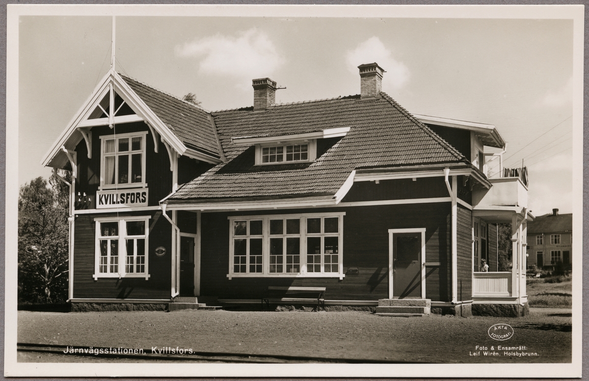 Järnvägsstationen. Kvillsfors.