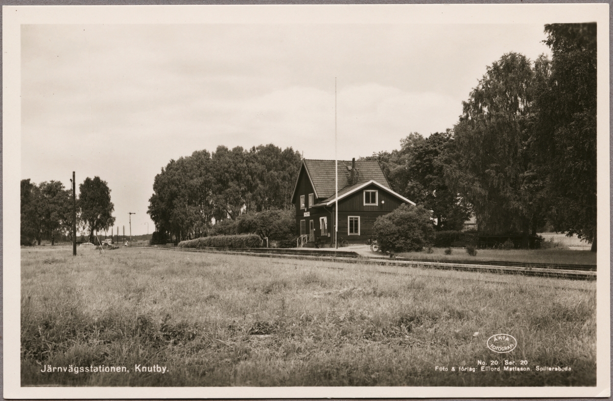 Järnvägsstationen Knutby.