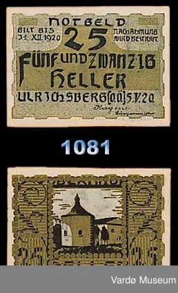 25 heller. Østerrike.