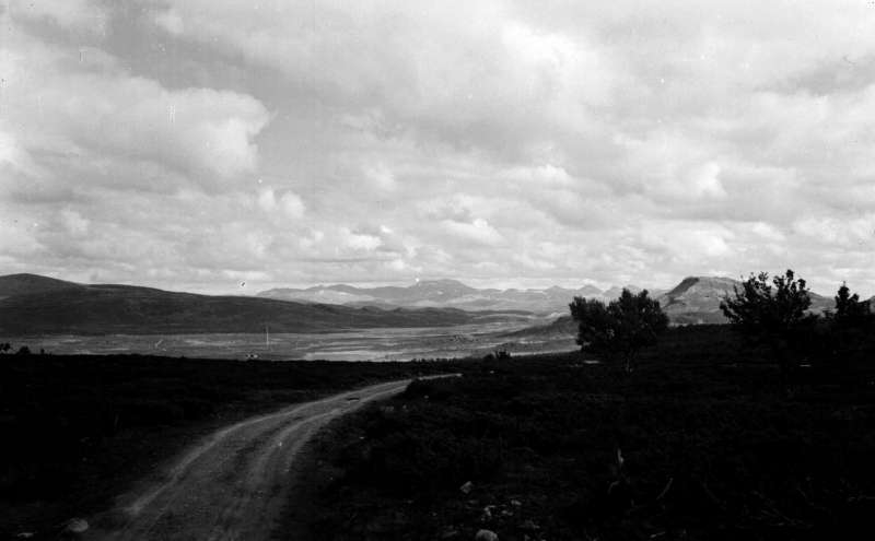 Ringebu. Trabelia. Mot Rondane. To ulike bilder på SS-JNE-6164. Speilvendt scan av 6164.A