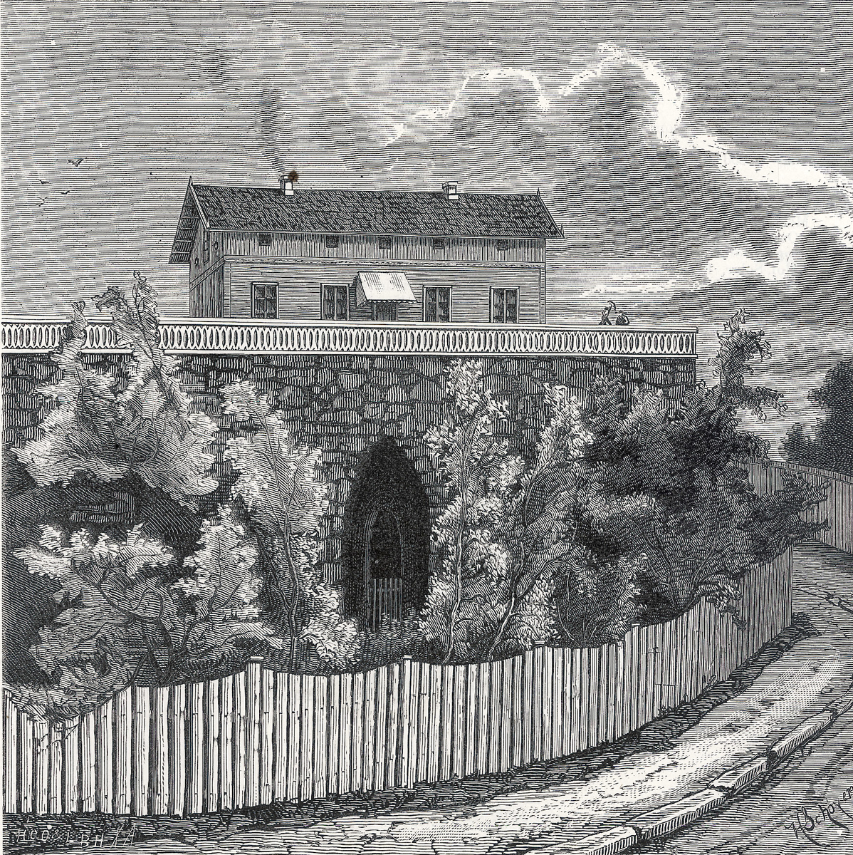 arkitektur, kunstnerbolig, grotte