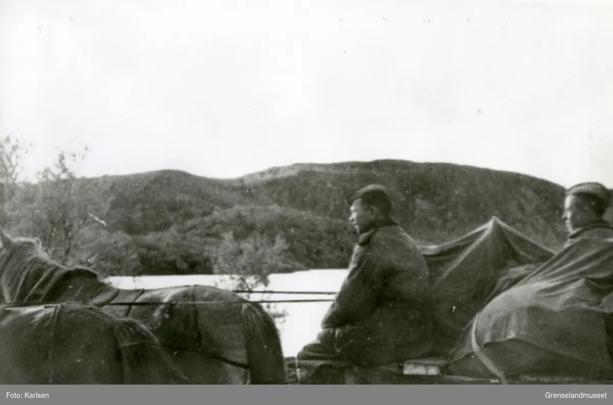 De siste Sovjetiske avdelinger forlater norsk jord. Storskog grensestasjon.