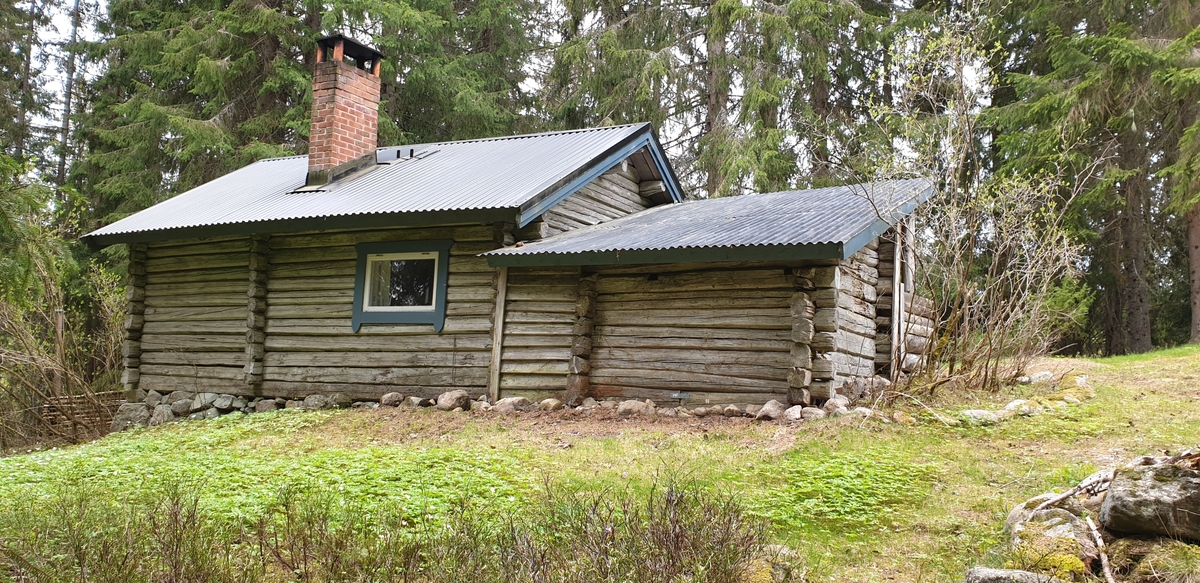 Fäbodstuga, bohus, Finnsåsens fäbodar, Borlänge, 2019.