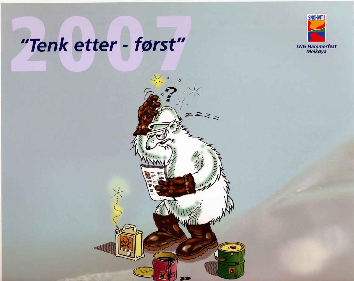 Situasjonsstudier fra arbeidslivet med en isbjørn.