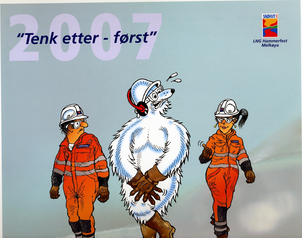 Situasjonsstudier fra arbeidslivet med en isbjørn.