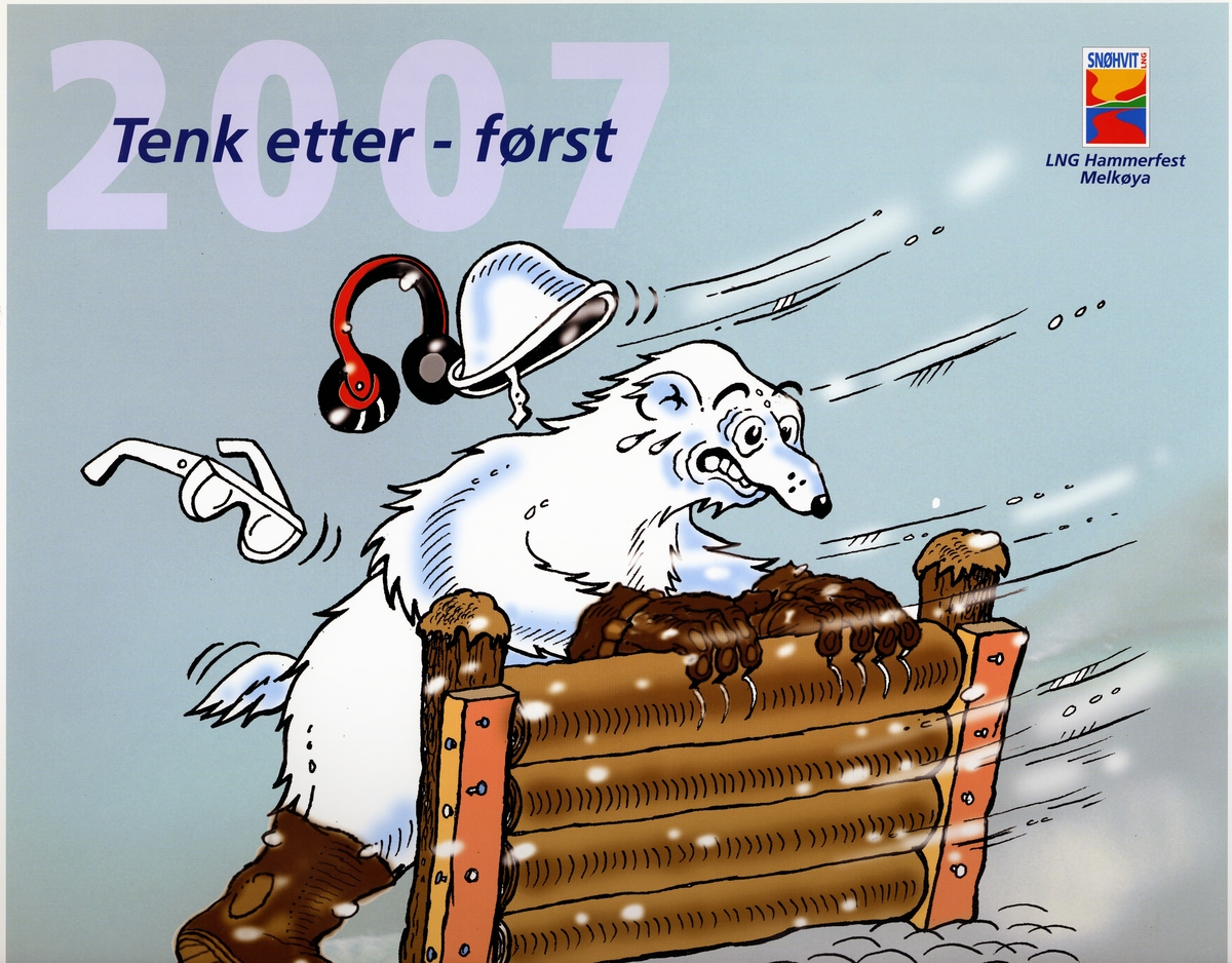 Situasjonsstudier fra arbeidslivet med en isbjørn.