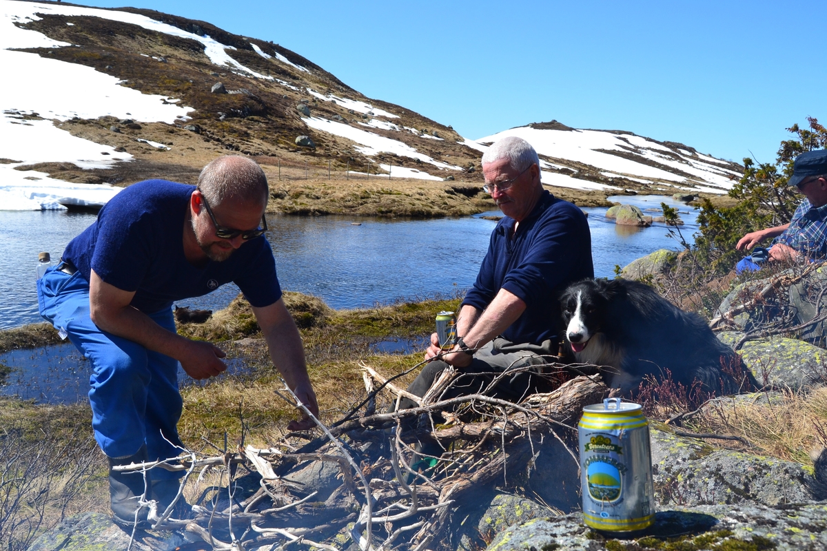 Asbjørn Haga, Karl Martin Mattingsdal, Martin Siqveland, Mette Østerhus og etter hvert Odd Einar Lundervold i Langeidsheia for å sette opp gjerder før sauene jages ut på beite. Noen steder fikk de ikke satt opp skikkelig gjerde på grunn av snø. Mye regn førte til høy vannføring i elver og bekker.