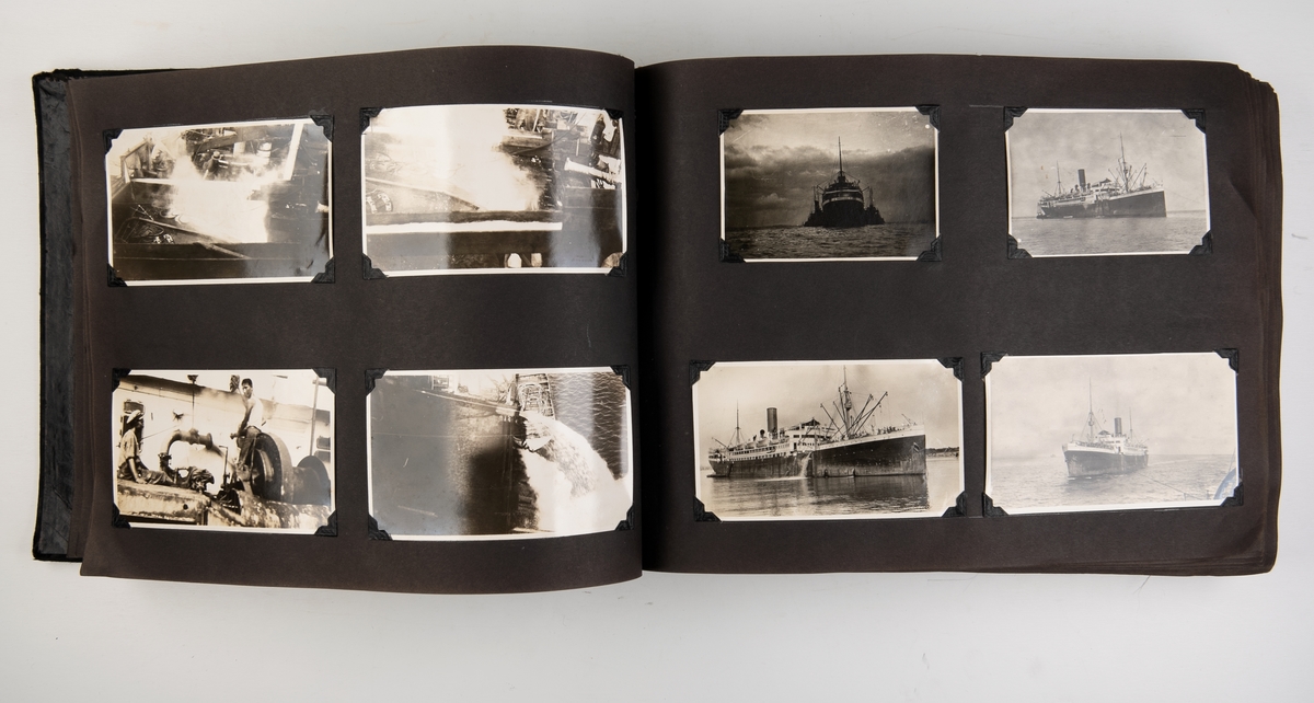 Album med fotografier fra virksomheten til The Shanghai Tug & Lighter Company. Inneholder bl.a. en billedoversikt over The Shanghai Tug & Lighter Company's flåte i 1924, samt billedserier av skip i nødsituasjoner og under berging. Blant skipene er 'Hervar', 'Solvær', 'Antarctic', 'Beldagny', og 'Valuta'