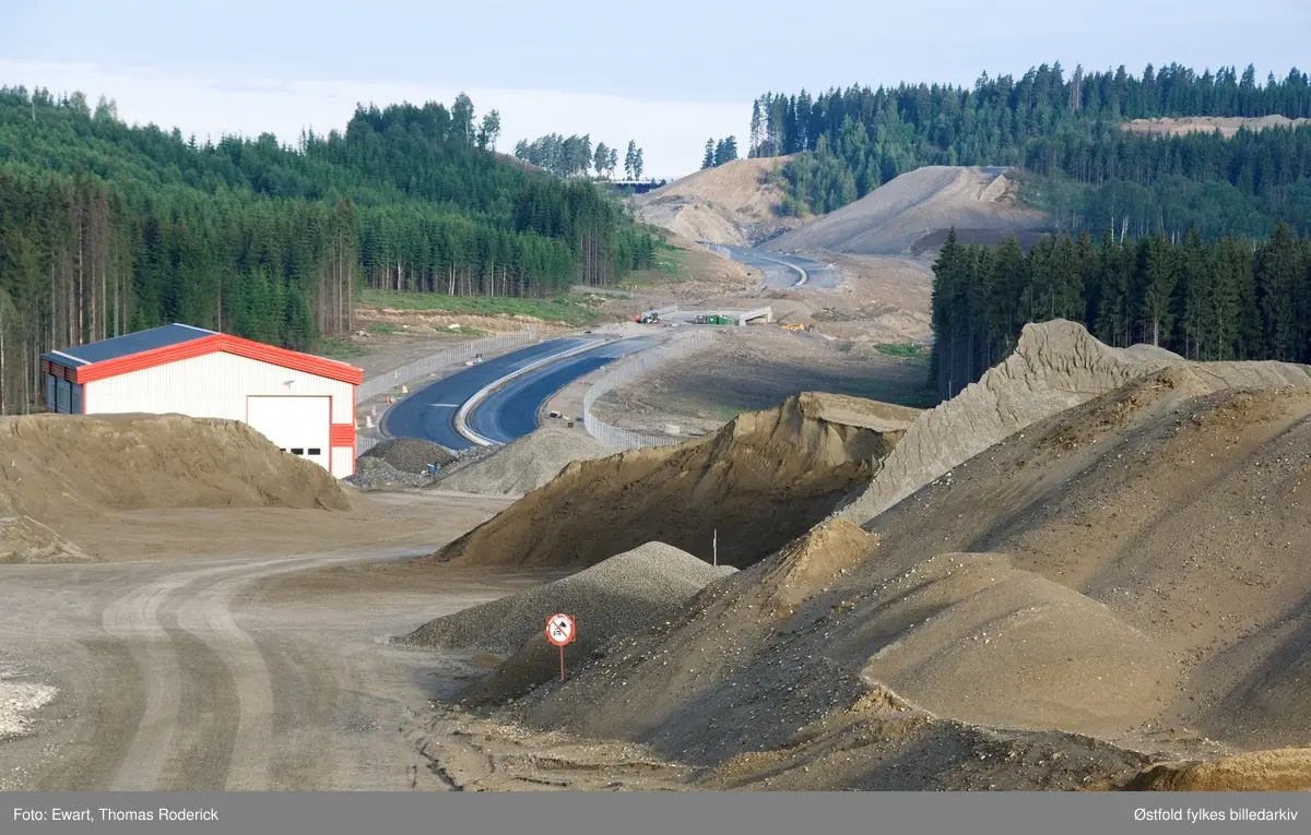 Veiutbygging E18 i Mysen i Eidsberg, trase fra E18.