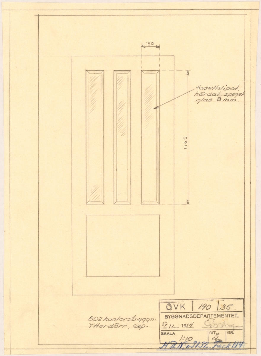 Byggnad 190, dörr