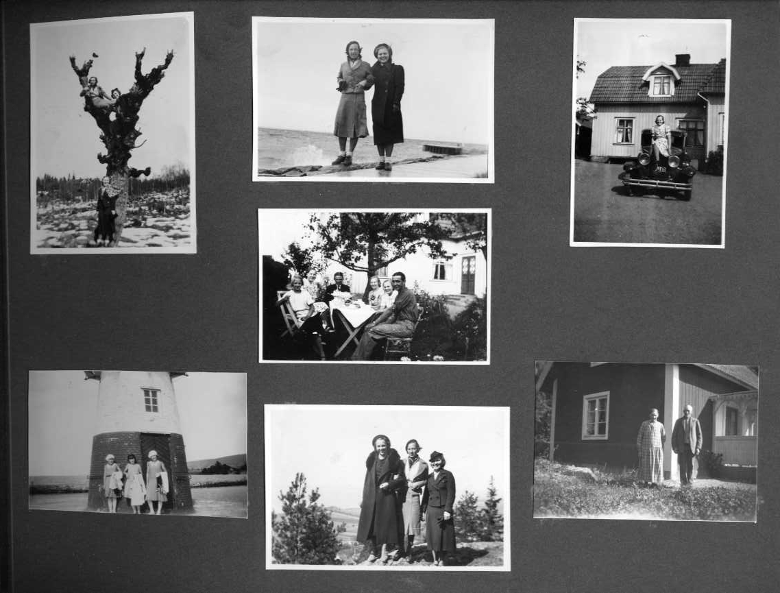 Porträtt och gruppbilder; scener från bad, fiske, skidåkning, skridskoåkning, hemmiljöer och utflykter.