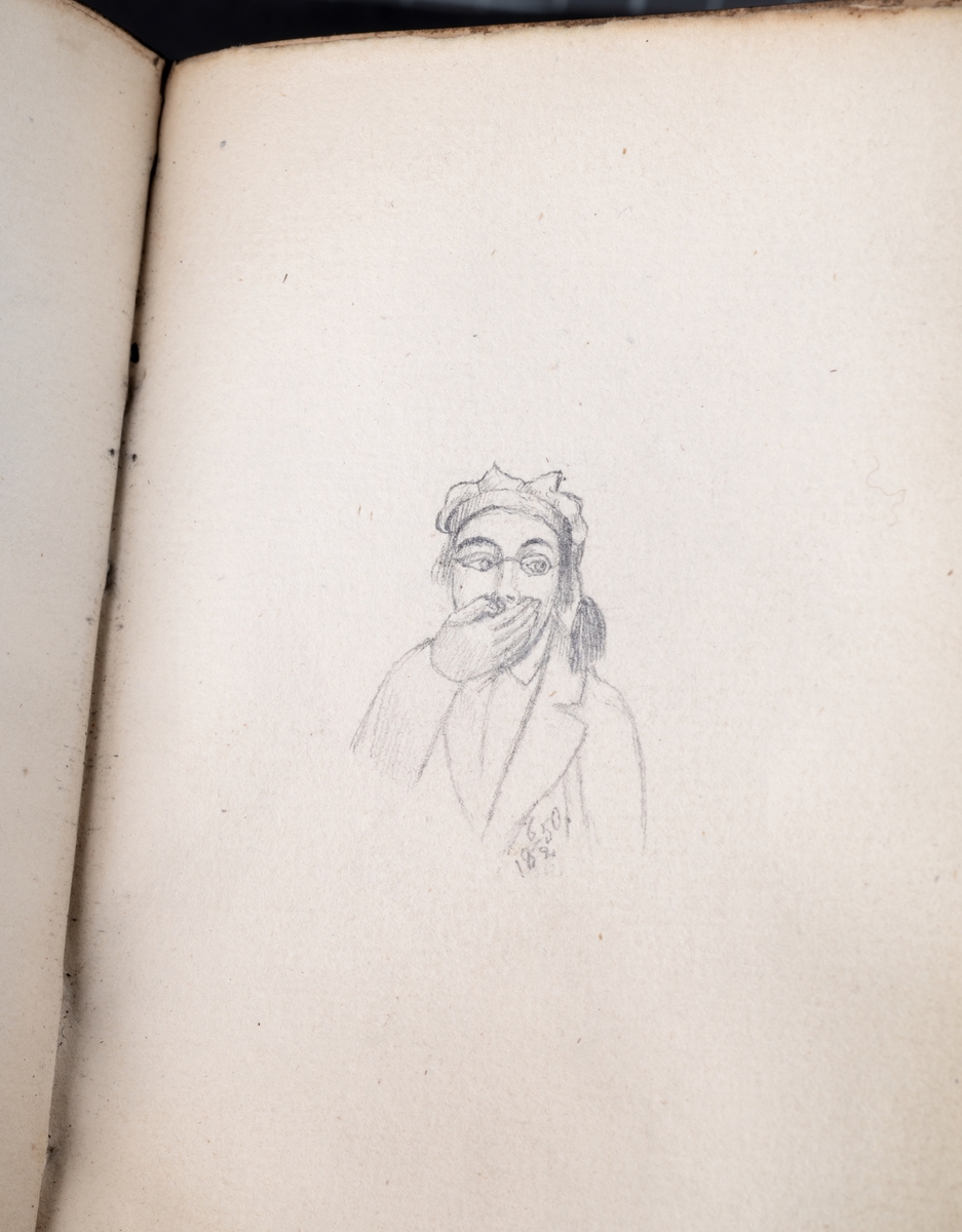 Skissbok med studieporträtt i blyerts av Wilhelmina Lagerholm (1826-1917).  Skisserna är förmodligen tecknade i Örebro under våren och sommaren 1850. I november samma år flyttade Wilhelmina Lagerholm till Stockholm för att studera teckningskonst och måleri. Boken är skadad genom brand. Några av bilderna är daterade och flera har namn på den avporträtterade. De föreställer släktingar, familjemedlemmar samt vänner och bekanta i Örebro.
Finns i OLM-PS-15, F:5