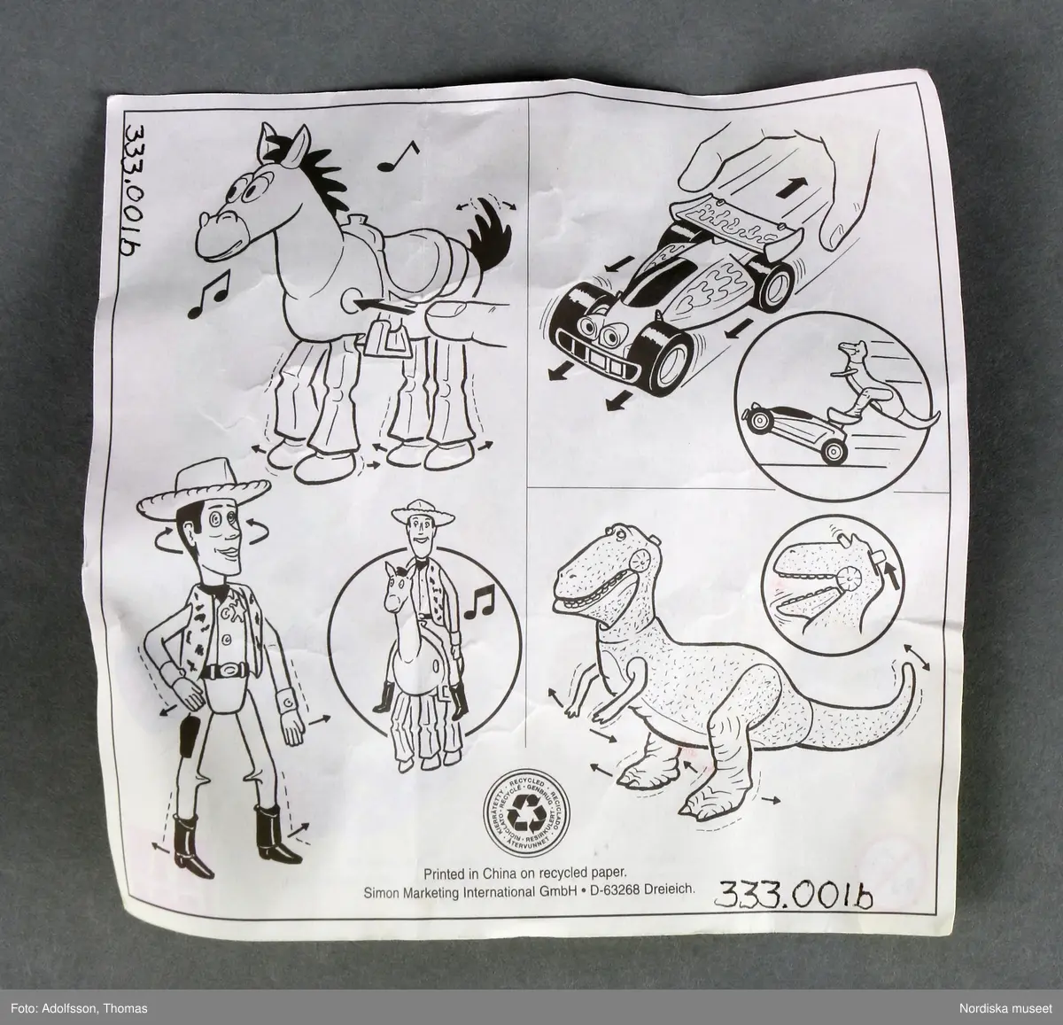Figuren föreställer en dinosaourie vid namn Rex, som förekommer i filmen Toy Story.