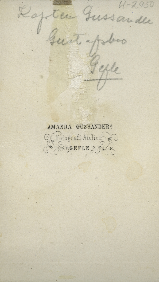 Anders Fredrik Gussander 1798-1879.
Far till fotografen, kapten, disponent vid Gefle Bryggeri AB