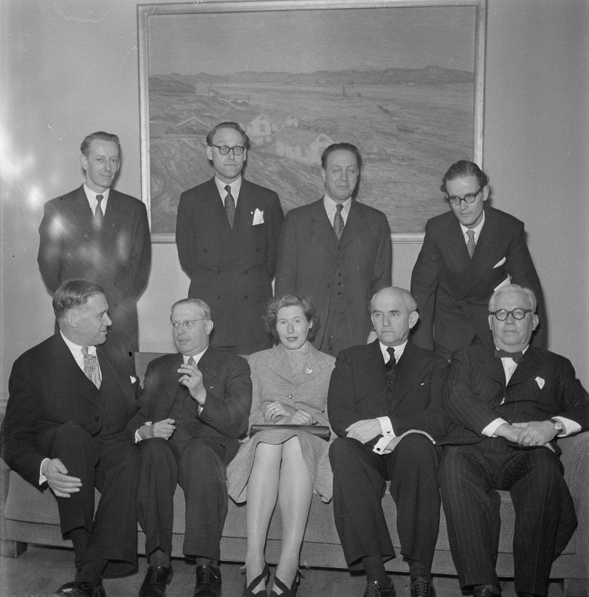 Göteborgs nation, ny styrelse, Uppsala, maj 1954