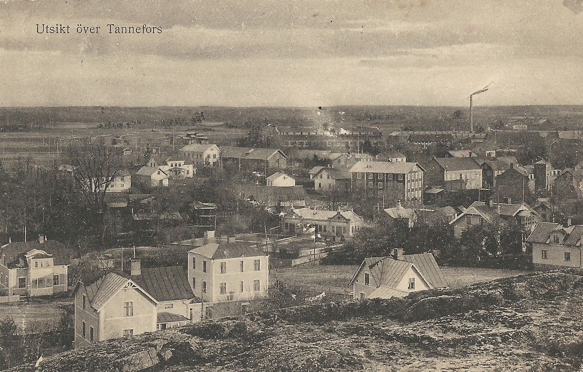 Vykort Bild från Tannefors kvarnby i Linköping.
Tannefors, kvarnby, kvarn, sluss,
Poststämplat 20 augusti 1908
fotografi