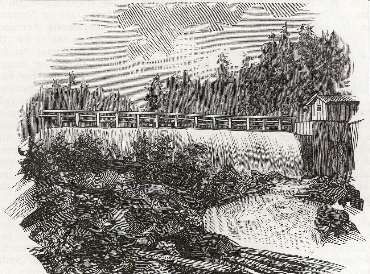 foss, fossefall, bru, trebru