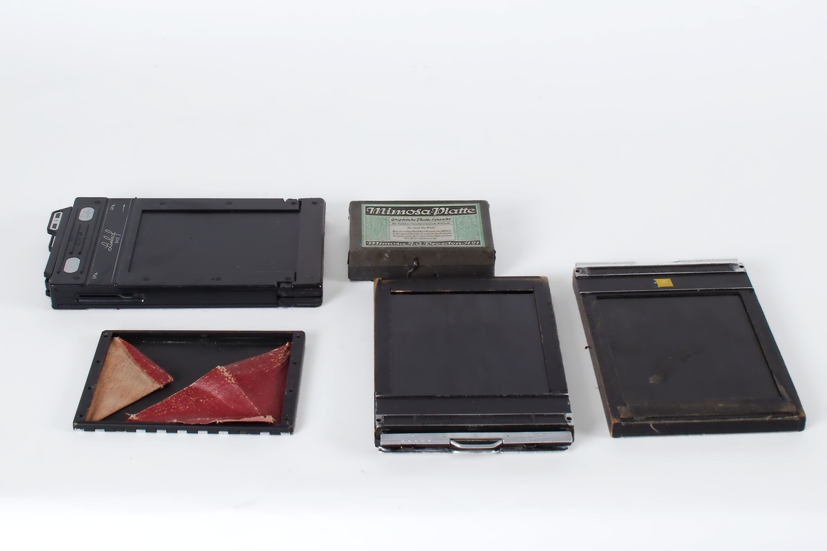 Atelierkamera, enkeltkassett med tredeling.