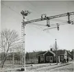 Nymonterad kontaktledning vid Stjärnholm station.