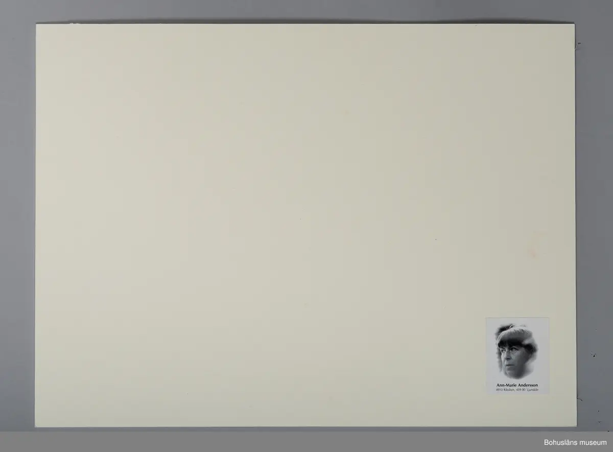 Fotografiskt porträtt Ann-Marie Andersson, f. 1934