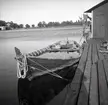 Edvin Wikströms storbåt vid bryggan på Örö.