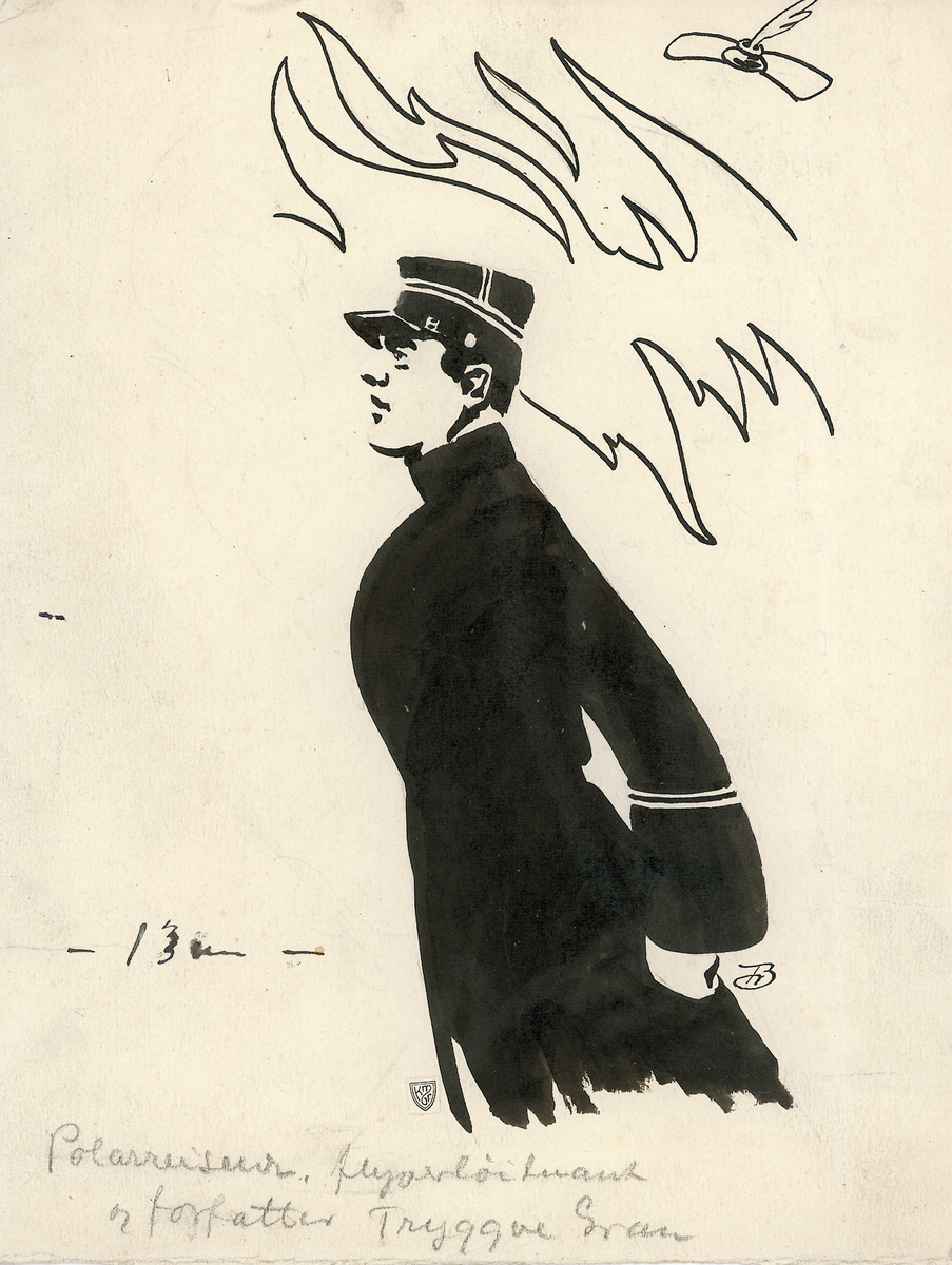 karikatur, mann, knebilde