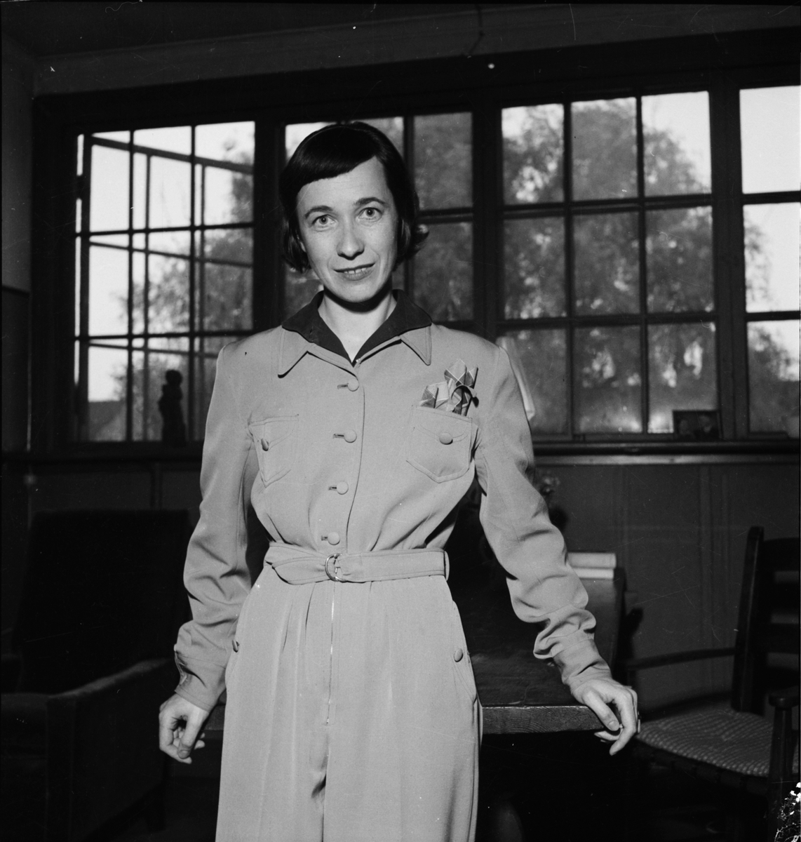 Författarinnan Sara Lidman, Uppsala 1954