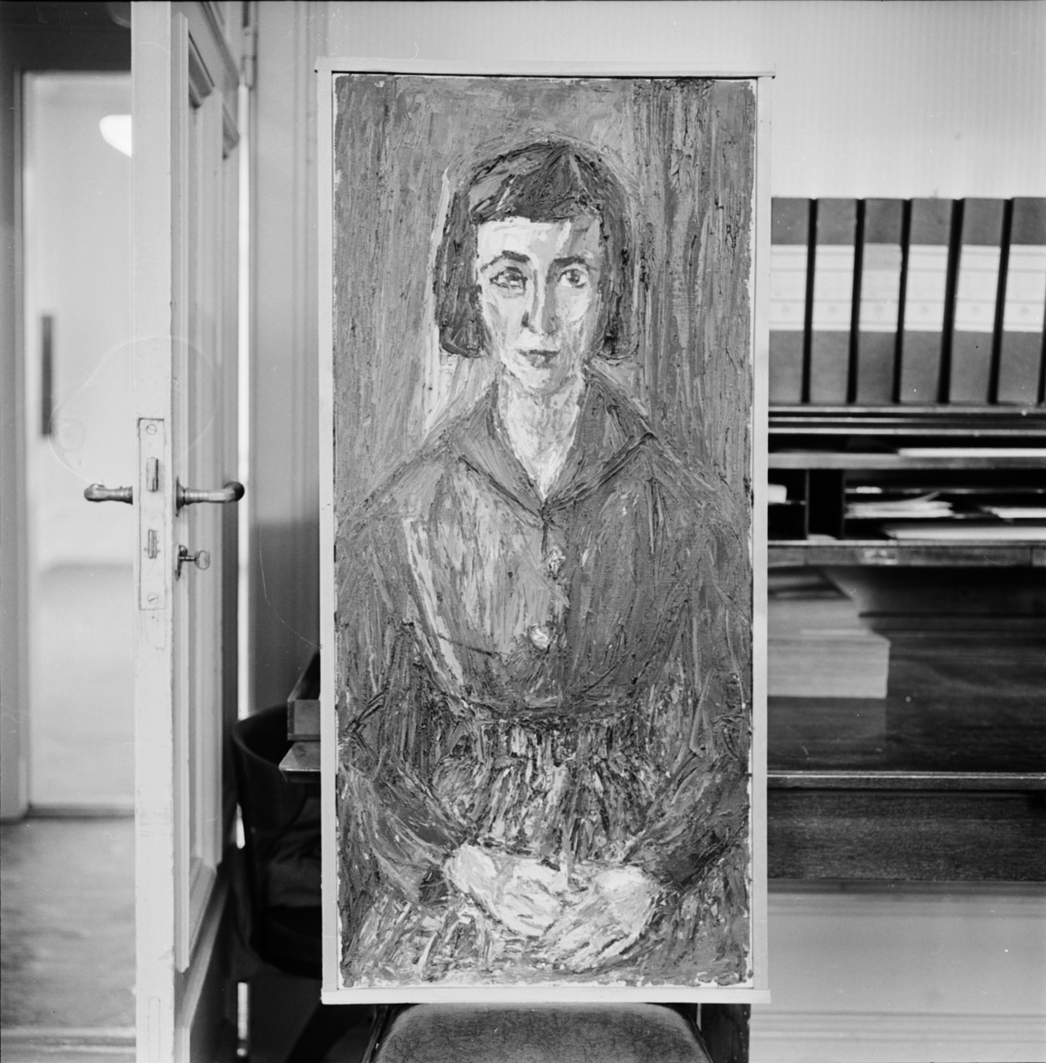 Konstverk - Ragnar Johanssons porträtt av Sara Lidman, Uppsala 1961