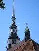 Exteriör, tornspiran på Ingatorps kyrka.