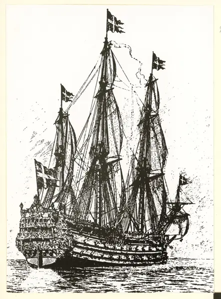 Linjeskeppet Kronan 1676.