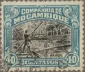Frimärke ur Gösta Bodmans filatelistiska motivsamling, påbörjad 1950.
Frimärke från Mocambique Kompaniet (Ostafrika), 1918. Motiv av skördande av barn från mangroveträd för garverier.