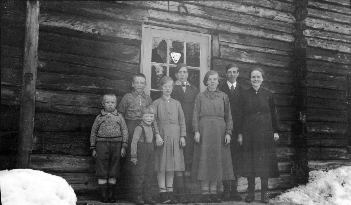 Familien Meyer med flere på Skoghøy