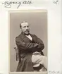 Porträtt av apotekaren Albert Nyberg. År 1856 inflyttade han från Stockholm till Åtvidaberg för att där bli föreståndare vid Kopparverkets apotek. Han blev kvar i den tjänsten tills han flyttade till Leksand 1882. Han avled där som ogift år 1900.