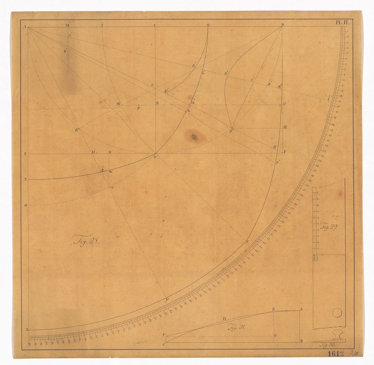 Illustration av metod för att beräkna ett fartygs motstånd, utgående från af Chapmans hydrodynamiska försök år 1794.