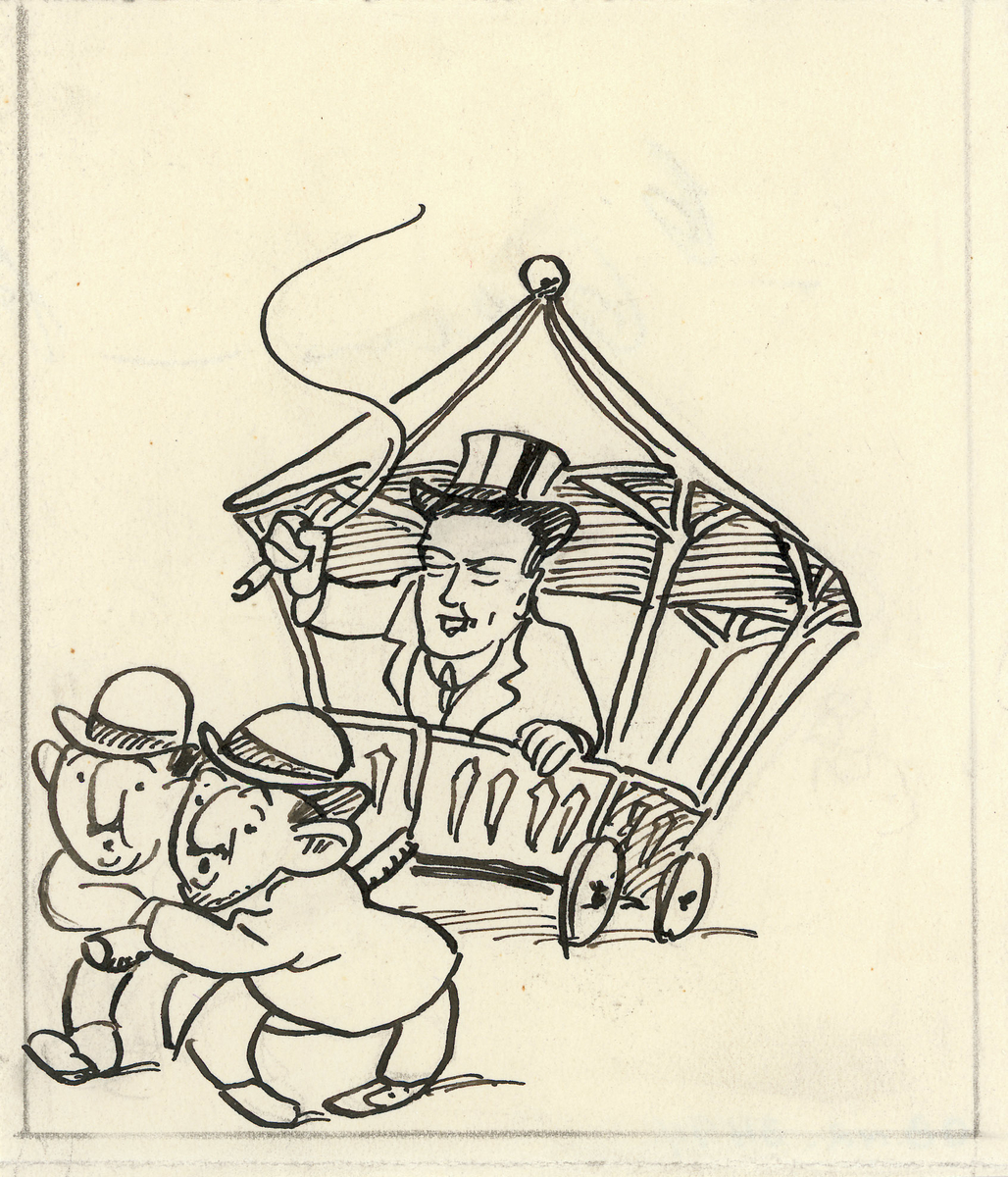 karikatur, mann