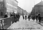 Södra svängbron och Östra Storgatan i Jönköping, mot öster.