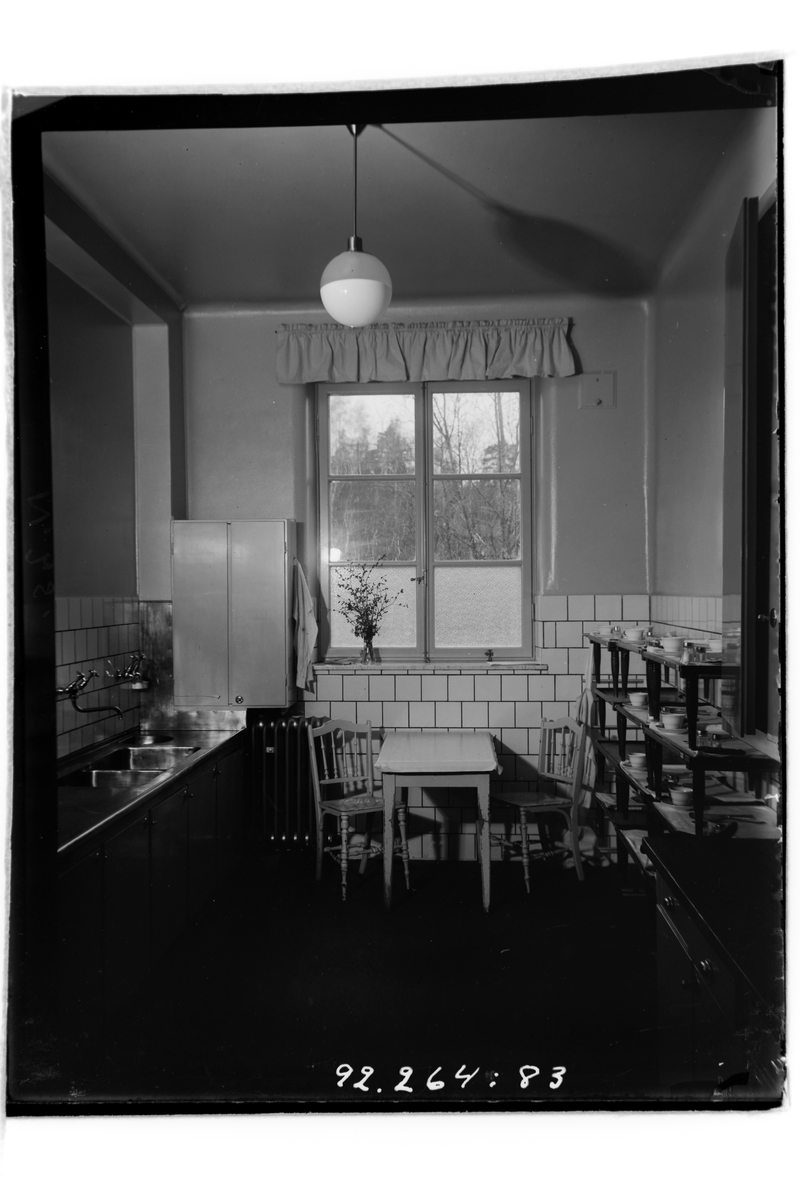 Hålahults sanatorium, interiör, teköket på över manlig avdelning
