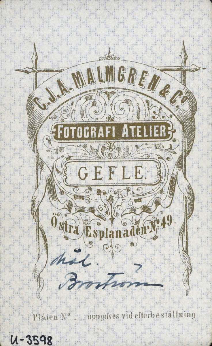 Målaremästare Jan Olof Ferdinand Broström.