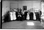 Hålahult sanatorium, interiör, gruppfoto samma motiv som bild nr. LTM-92-264-13 men med sämre kvalitet