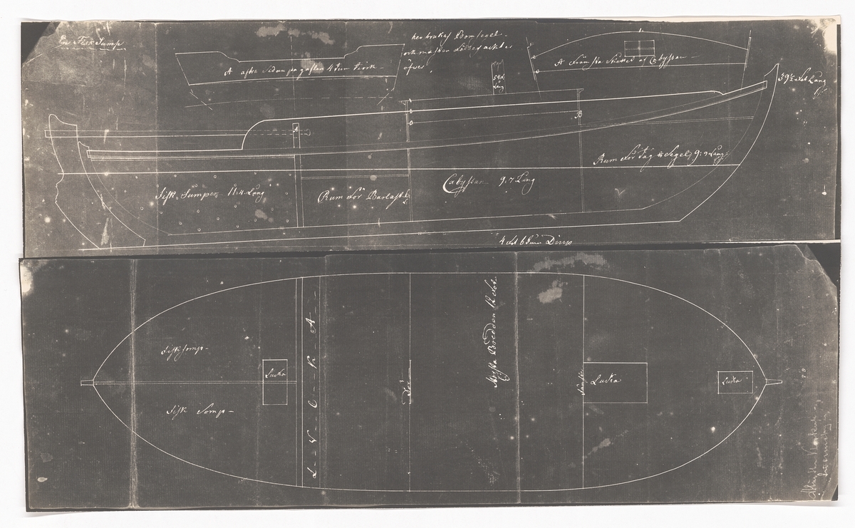 Profil och plan till fisksump.