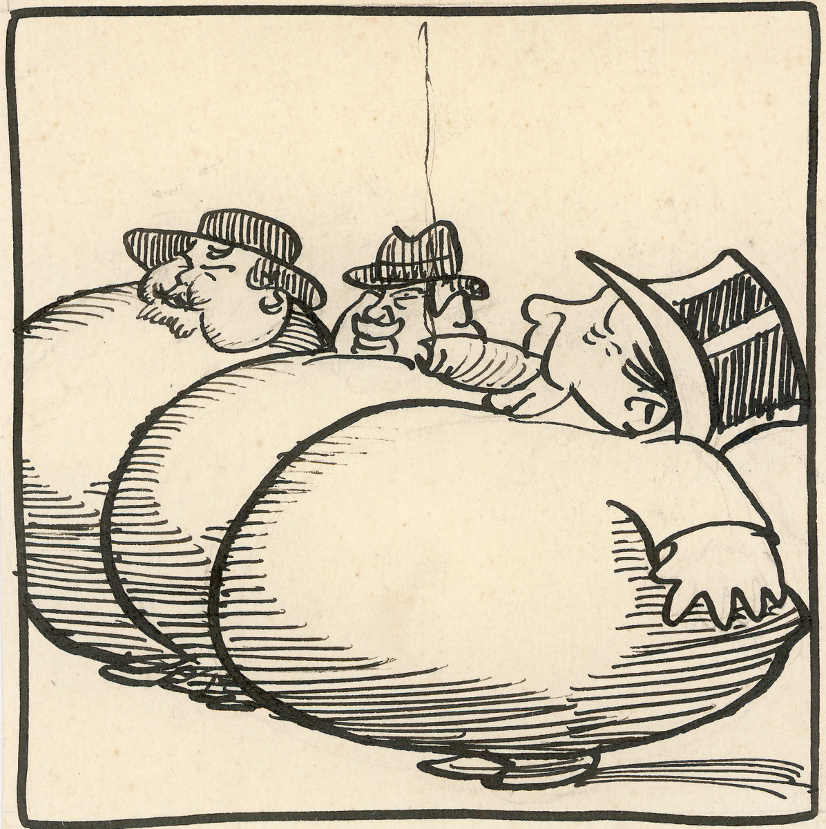 karikatur, menn, helfigurer