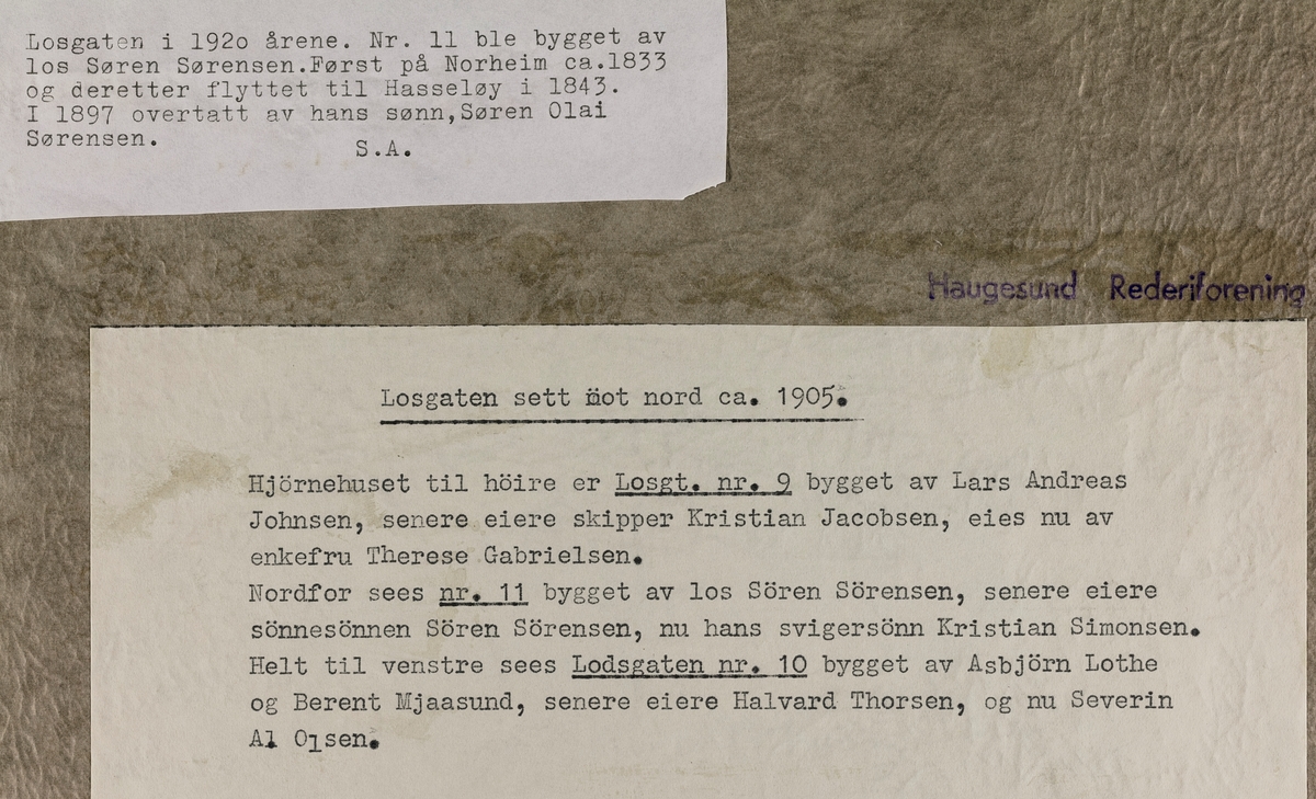 Losgaten sett not nord, ca. 1905.