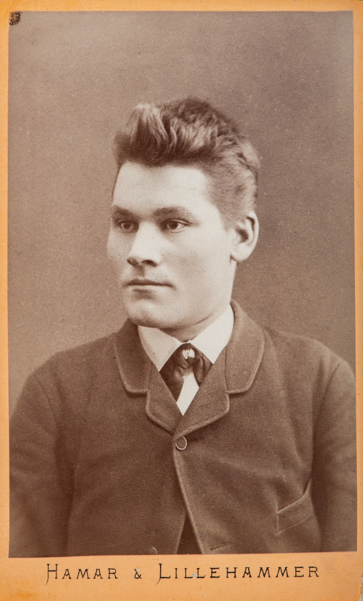 Mathias Kristiansen. Portrett, visittkort. 